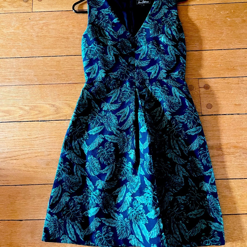 Sam Edelman Palm Jaquard A-Line Dress, Size 4